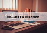 豐南seo優(yōu)化頁面（豐南百度貼吧）
